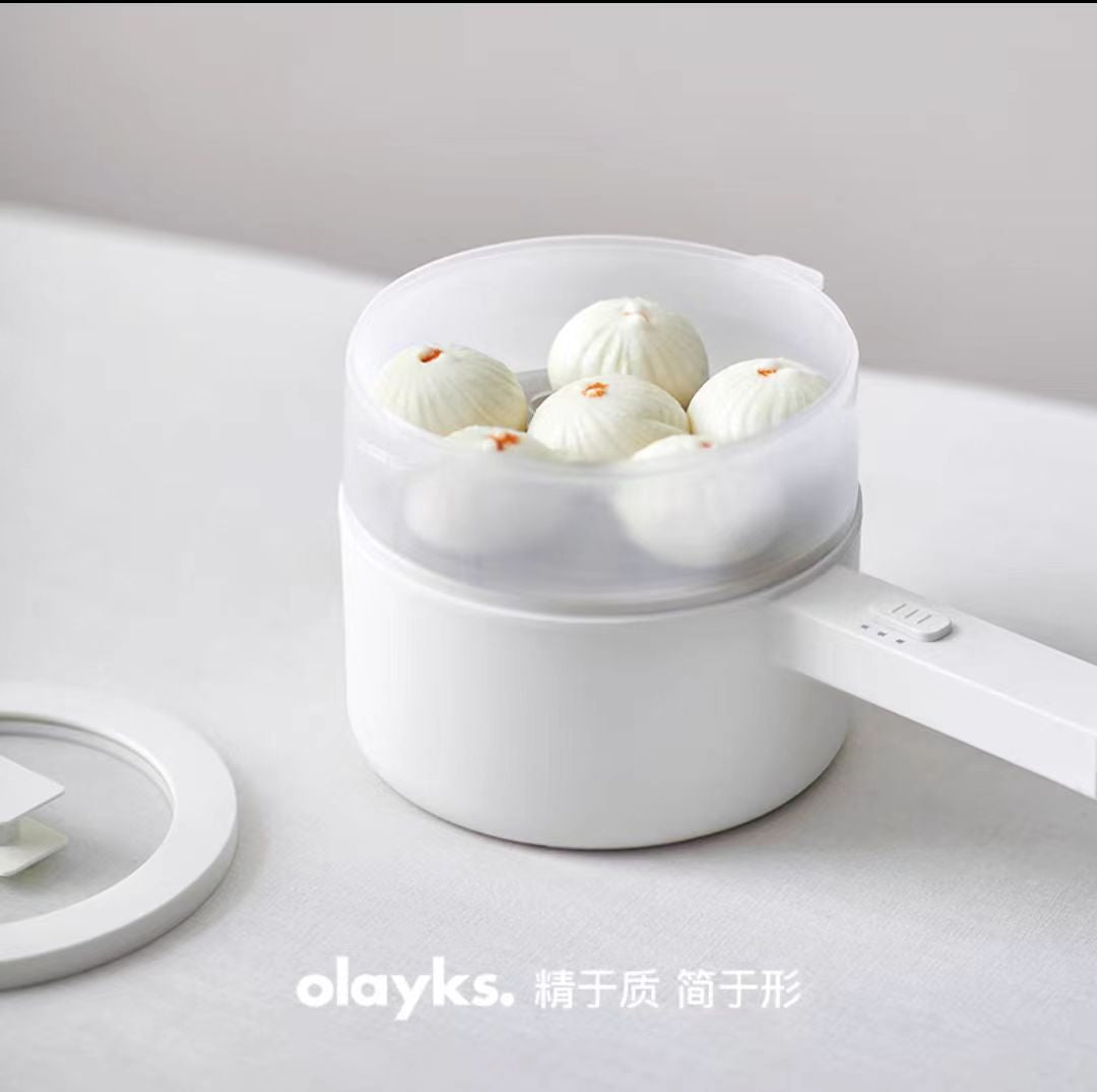 Olayks电煮锅2L带蒸笼经典款