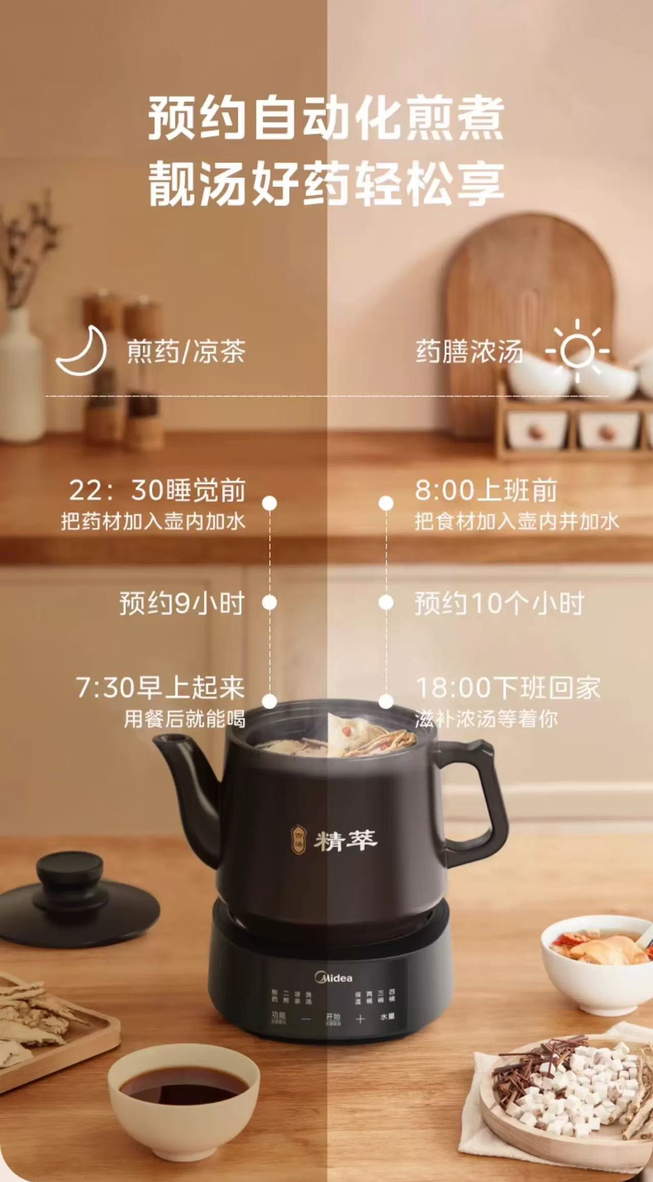 国货美的中药电煎壶煎药壶3.5L 型号:MD-JYC3558