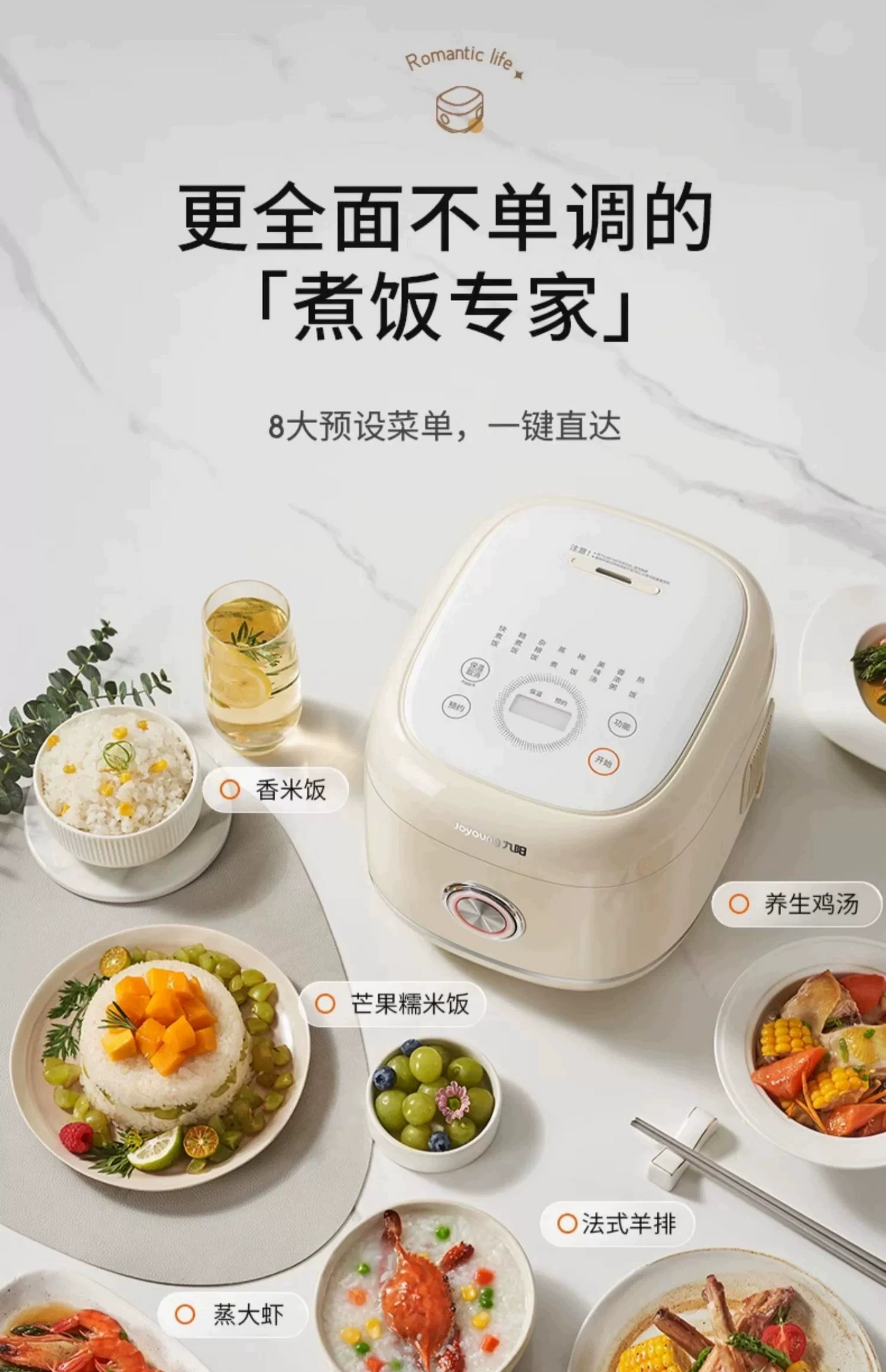 国货九阳电饭煲3L 升级316L不锈钢钢胆 型号:30N1-B
