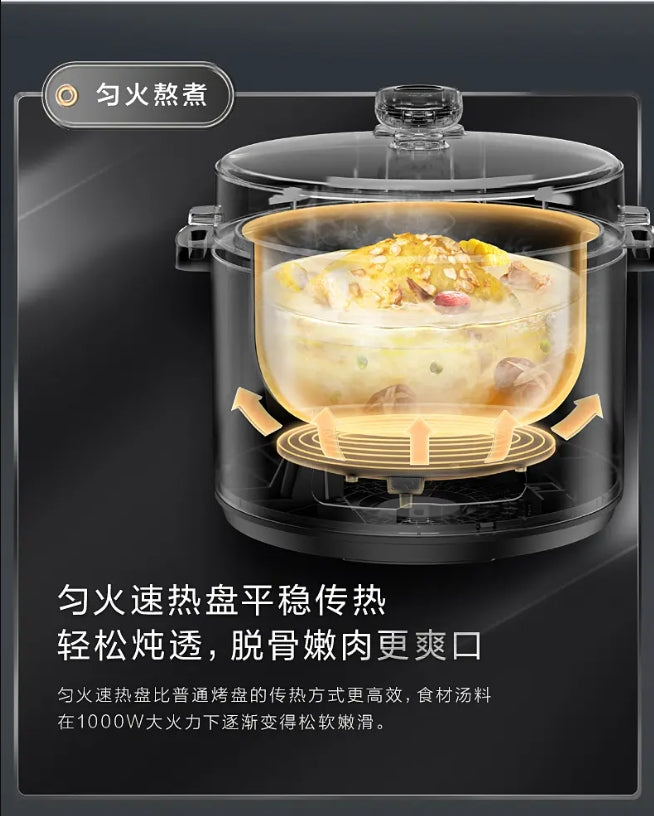 国货美的电压力锅高压锅5L黑色双内胆 型号:MY-RY50Q3-FS