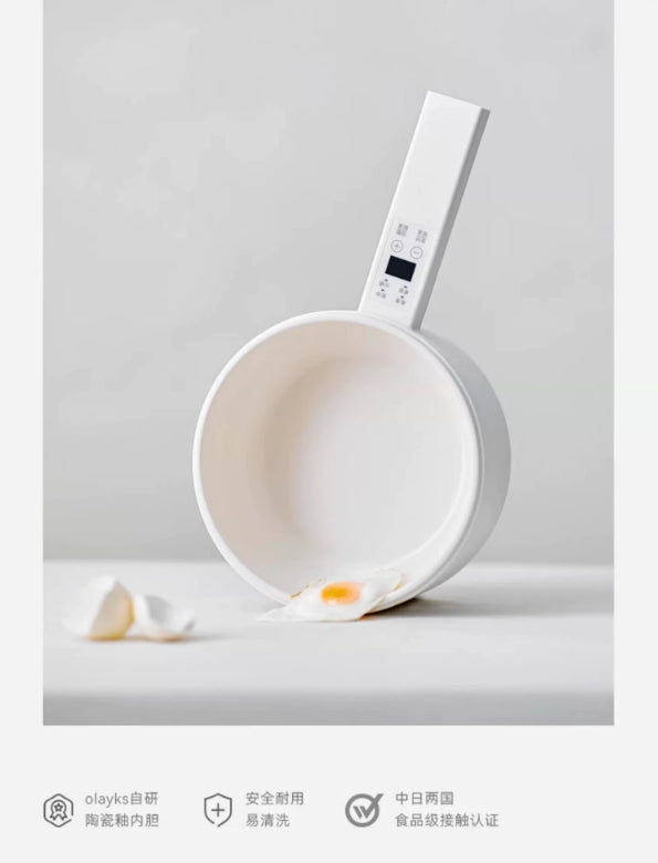 Olayks电煮锅2L带蒸笼多功能款