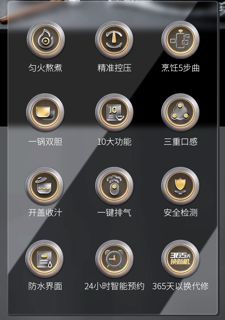 国货美的电压力锅 (蓝黑色)