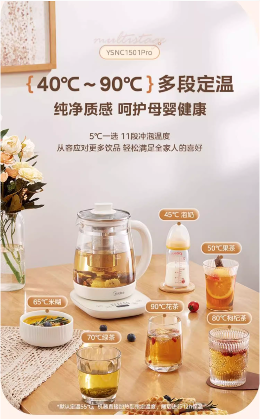 国货美的养生壶1.5L YSNC1501PRO