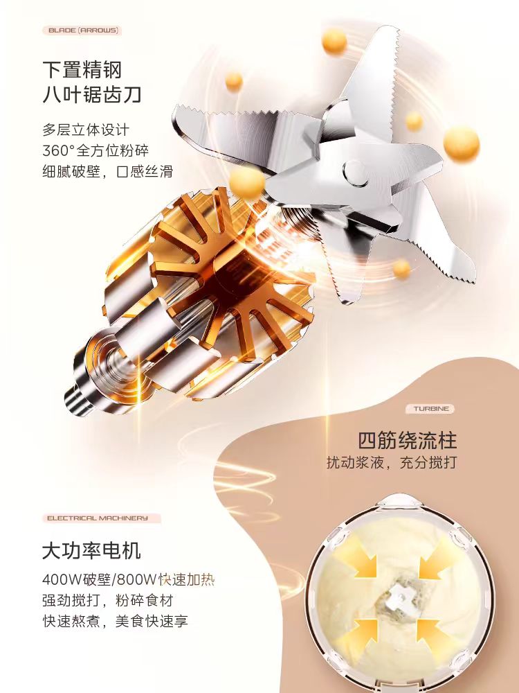国货美的破壁机1.2L 型号:DJ12B-B40D85