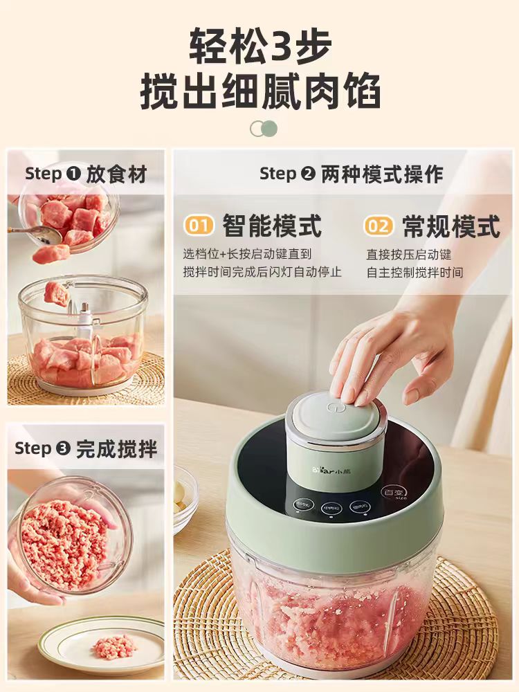 国货小熊绞肉机2L 型号:QSJ-D03X1