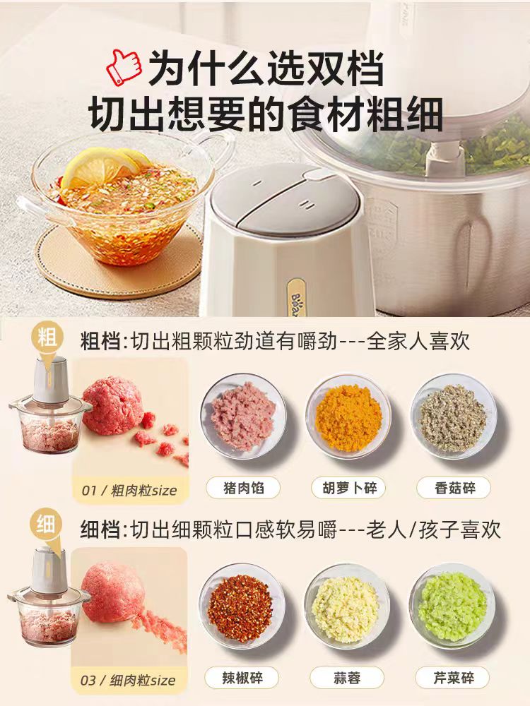 国货小熊绞肉机2L 型号:QSJ-E03B2