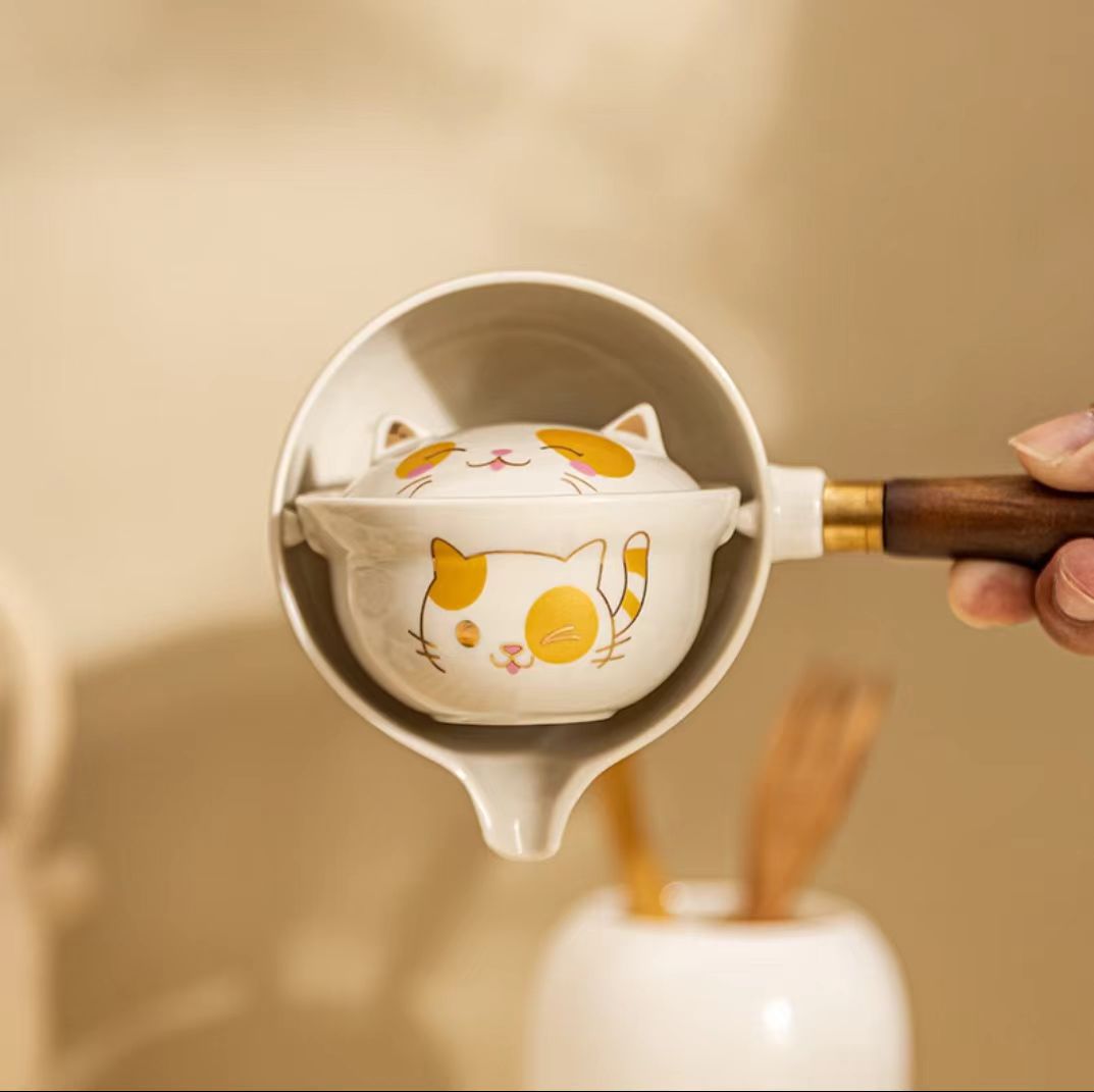 摩登主妇/川岛屋功夫旋转茶具7件套装