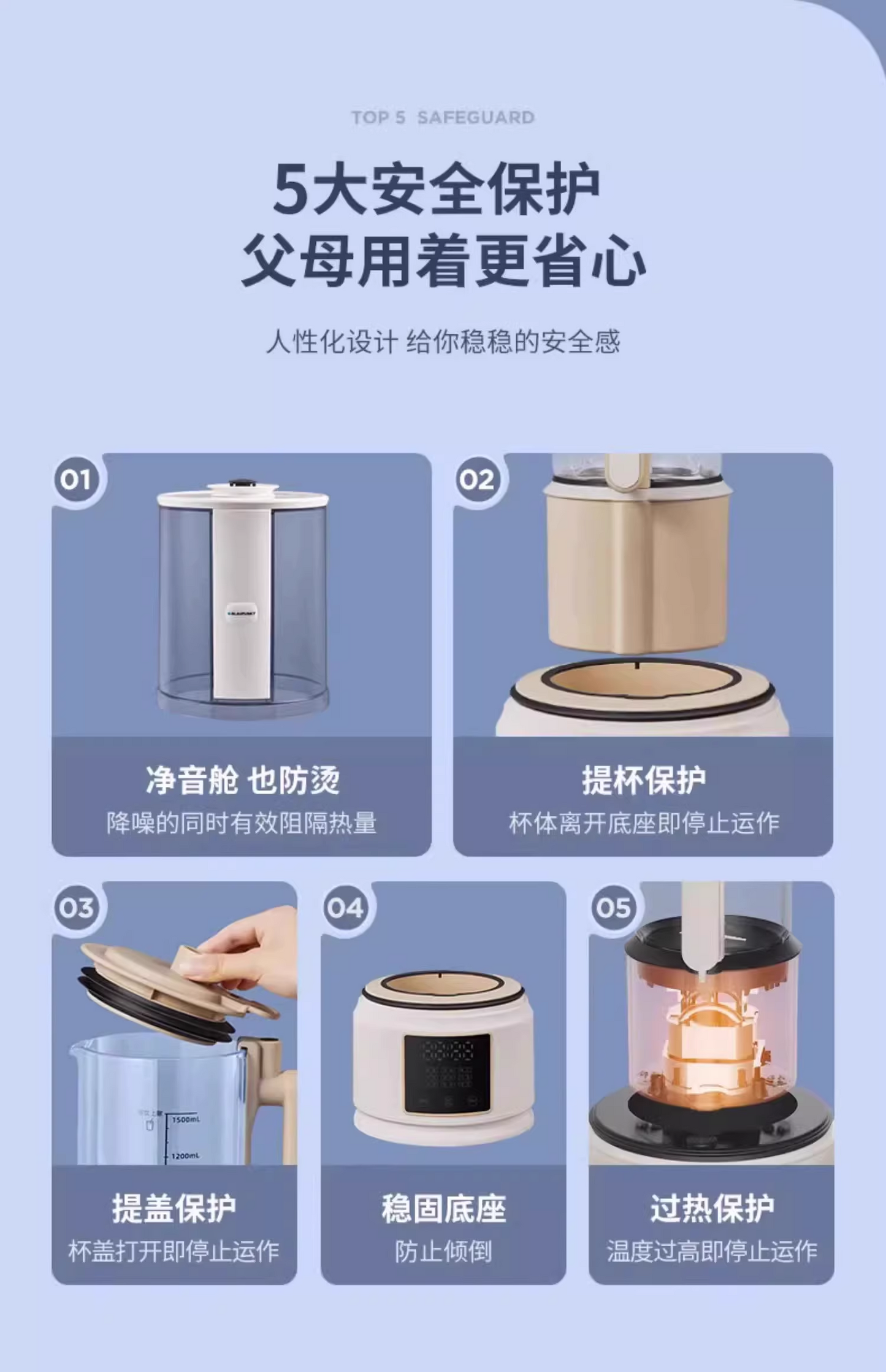 德国蓝宝柔音破壁机1.6L BP-PB02S