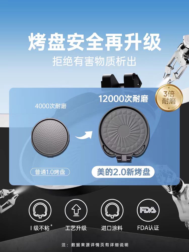 美的电饼铛 星空灰 型号:MC-JKC30T71