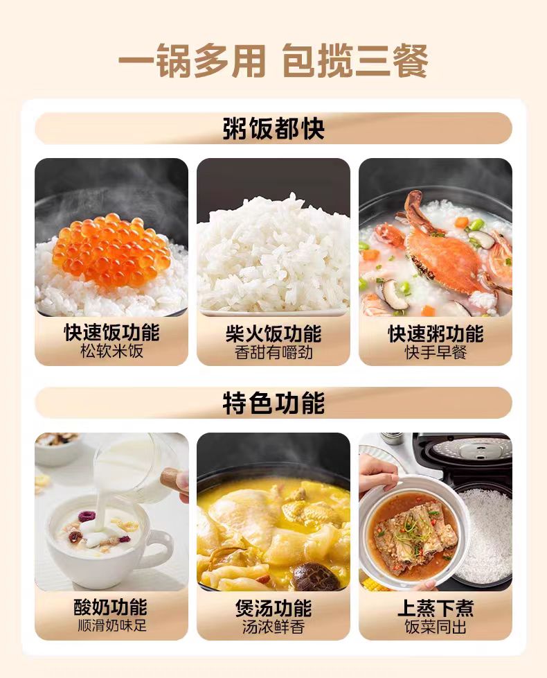 美的电饭煲3L 型号:MB-RE331
