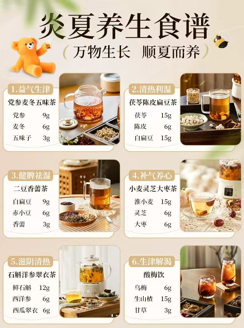国货小熊全玻璃养生壶1L 型号YSH-P10Q7
