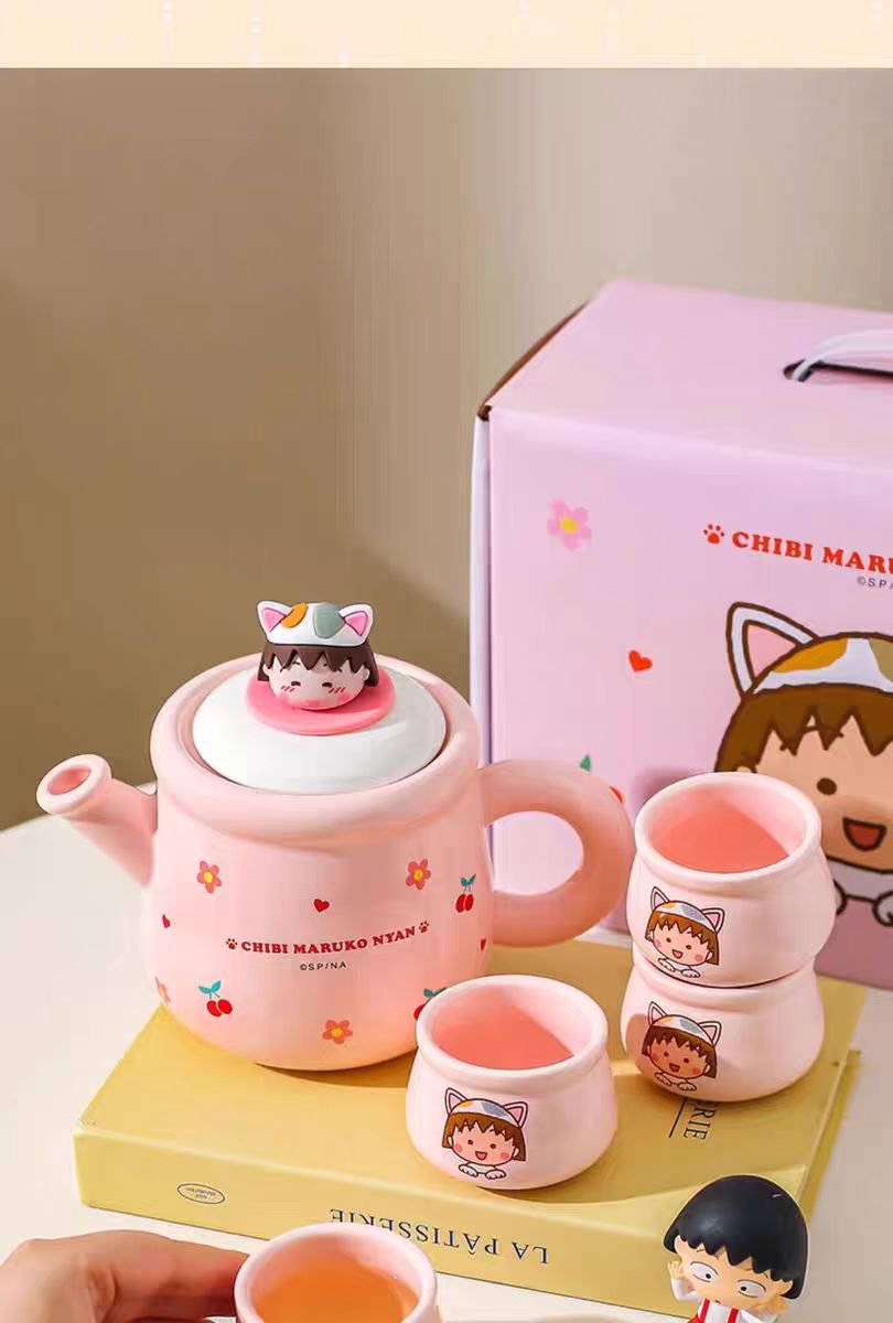 川岛屋可爱萌趣茶具茶杯套装礼盒装