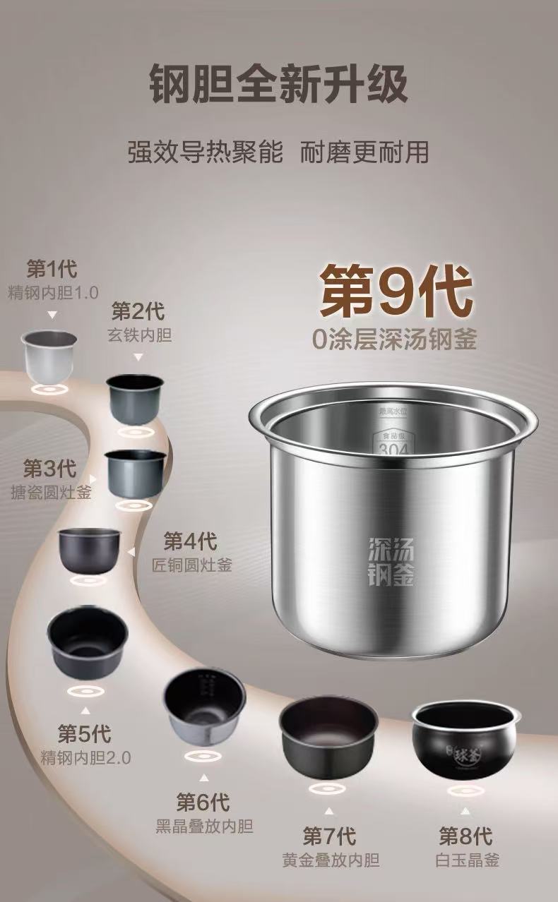 苏泊尔0涂层电压力锅5L 型号：SY-50FC8708