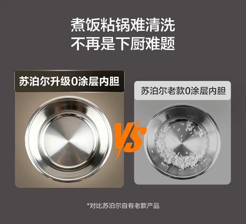 苏泊尔电饭煲316L不锈钢内胆4L 型号：F40F68S