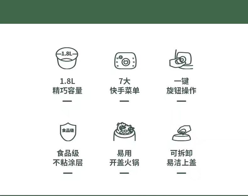 苏泊尔迷你电压力锅1.8L 型号：SY-18YA9061