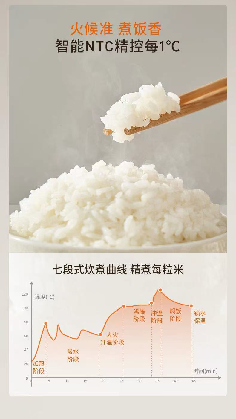 九阳0氟珐琅瓷釜电饭煲4L 型号40NF01