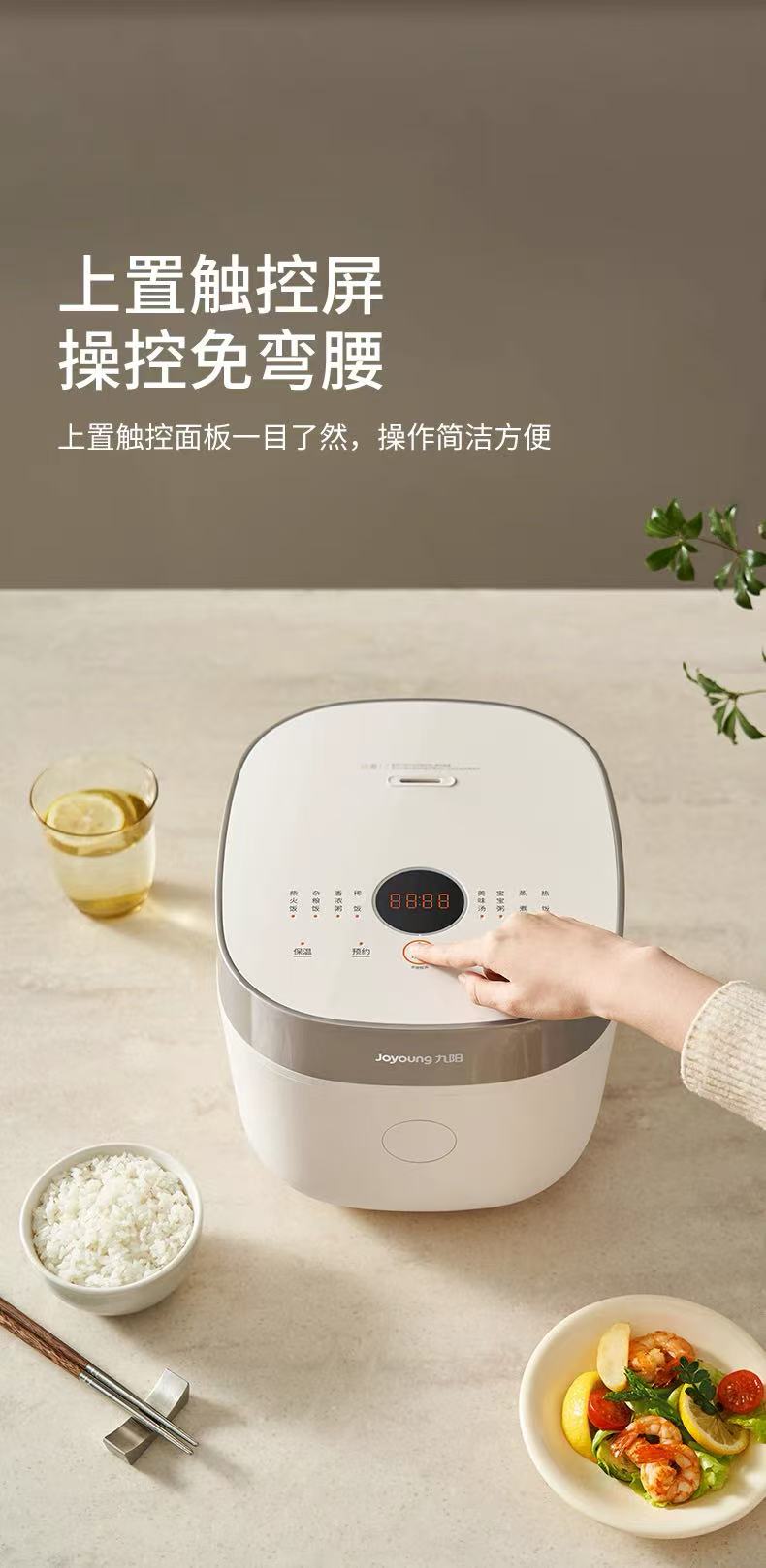 九阳0氟珐琅瓷釜电饭煲4L 型号40NF01