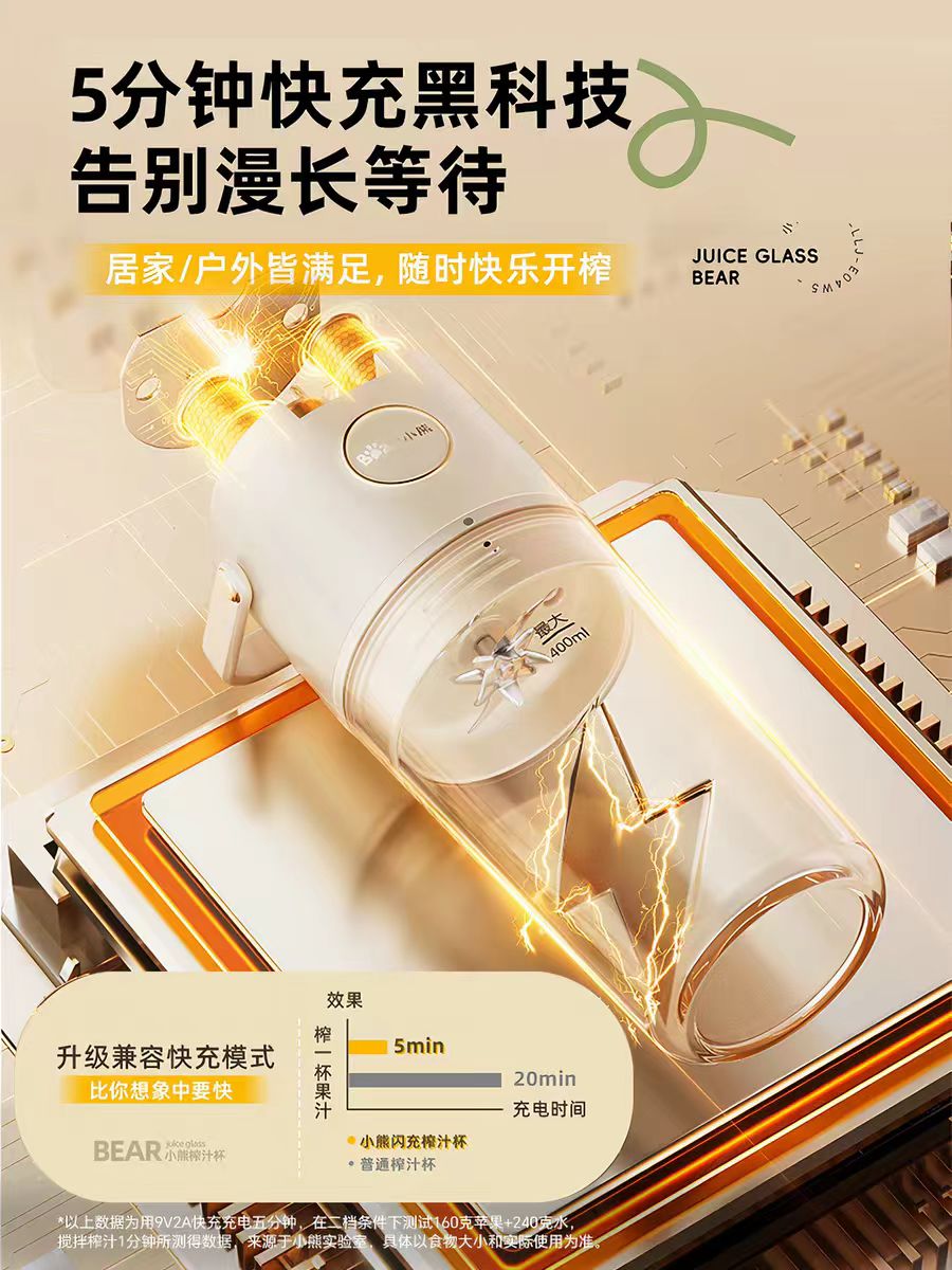 国货小熊榨汁杯 型号：LLJ-E04W5