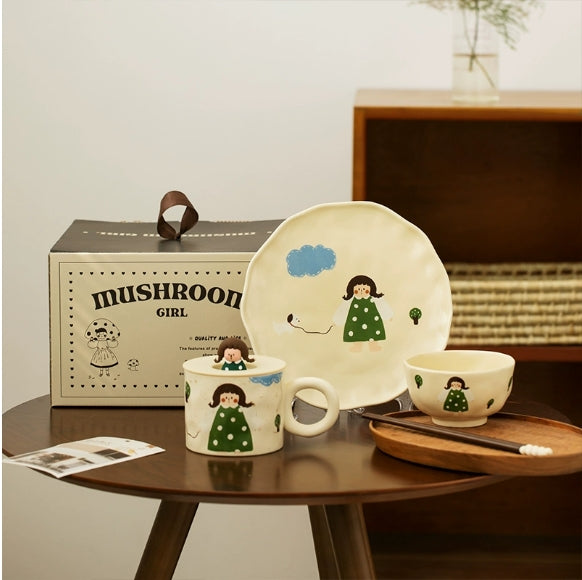 Mushroom girl 川岛屋碗碟餐具套装
