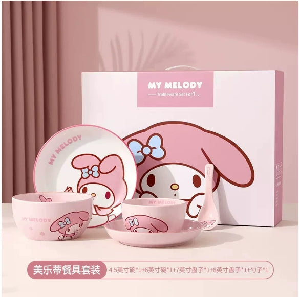 三丽鸥碗碟餐具套装