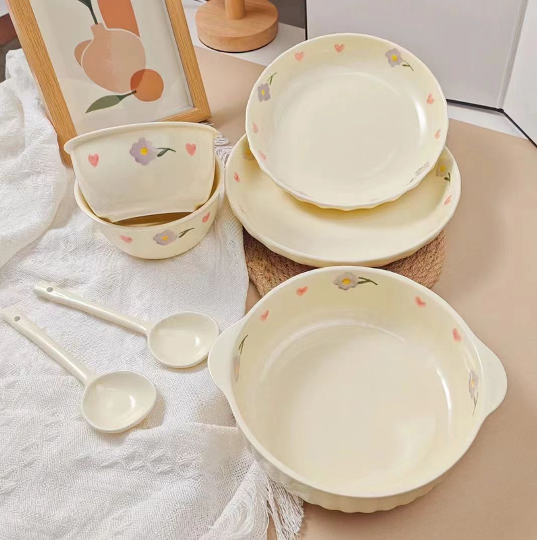 紫藤花餐具套装碗盘 7件套