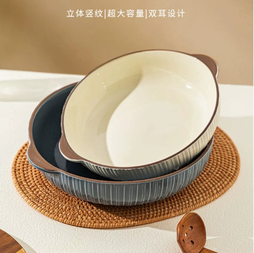 摩登主妇餐具套装双耳大汤碗酸菜鱼碗12英寸