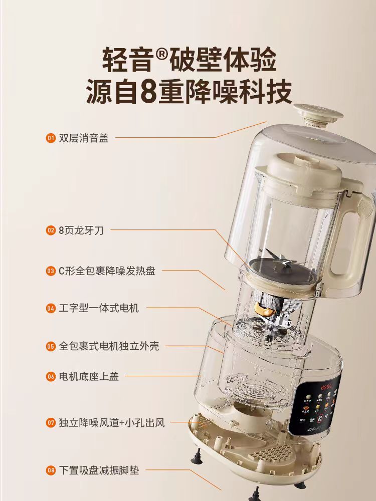 国货九阳静音轻音破壁机 1.2L   型号L12-P726