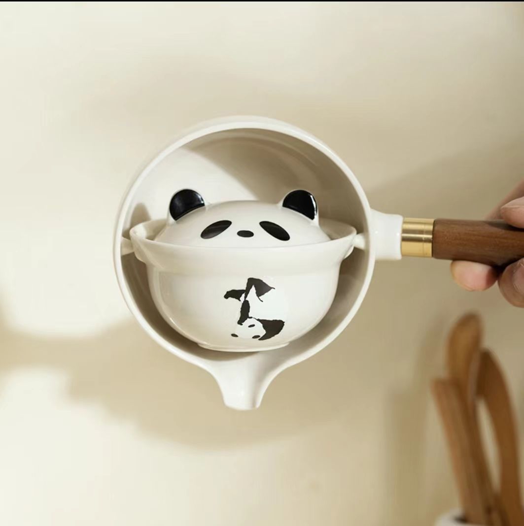 摩登主妇功夫旋转茶具7件套装