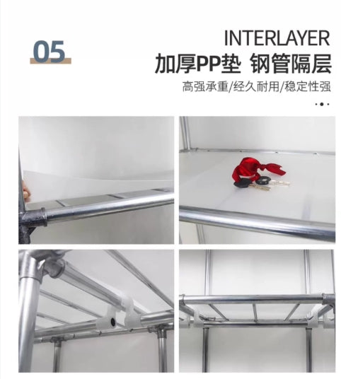 简易布衣柜 （加粗钢管 铝合金接口）