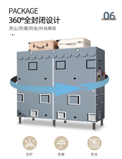 简易布衣柜 （加粗钢管 铝合金接口）