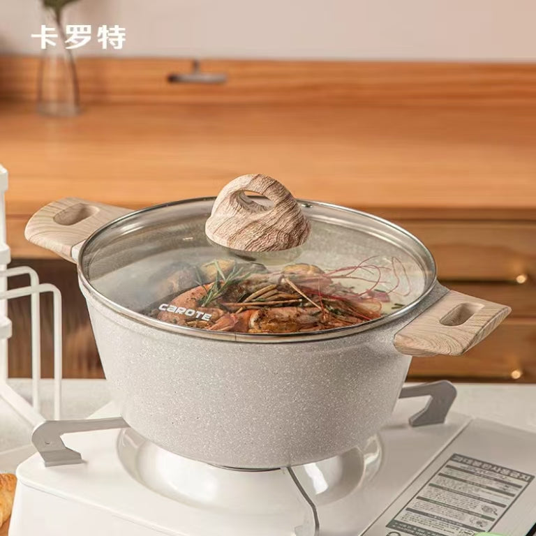 卡罗特麦饭石不粘锅汤锅 炖锅24cm 型号：C01834