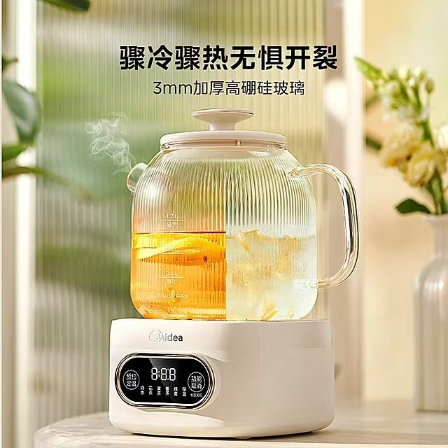 美的全玻璃养生壶1.2L,型号：MK -YS12B102