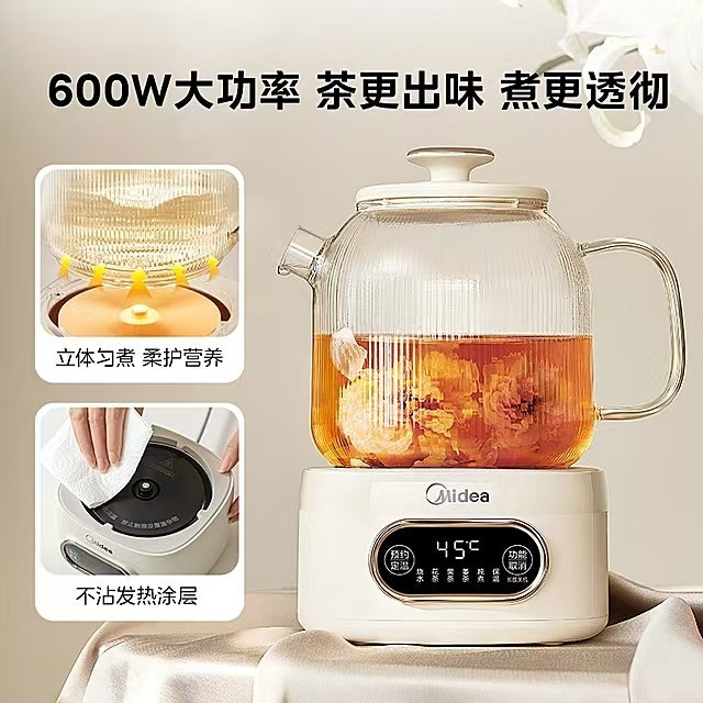 美的全玻璃养生壶1.2L,型号：MK -YS12B102