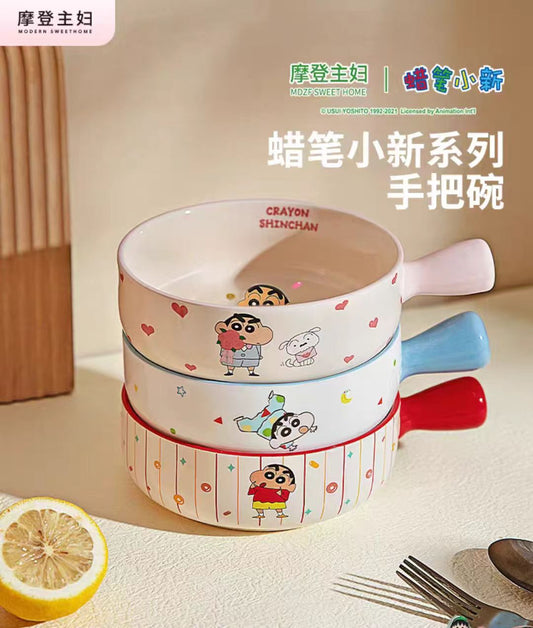 【摩登主妇&蜡笔小新】泡面碗手柄碗