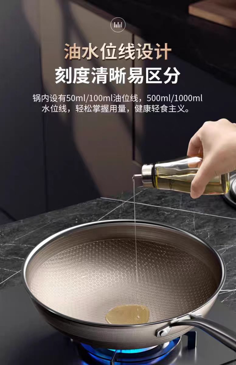 康巴赫高肽0氟蜂窝不粘炒锅32CM 型号KGF-C32N