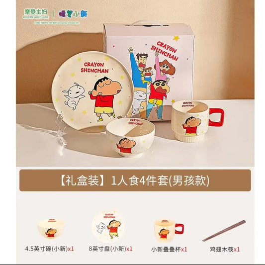 【摩登主妇&蜡笔小新】碗盘碟餐具套装