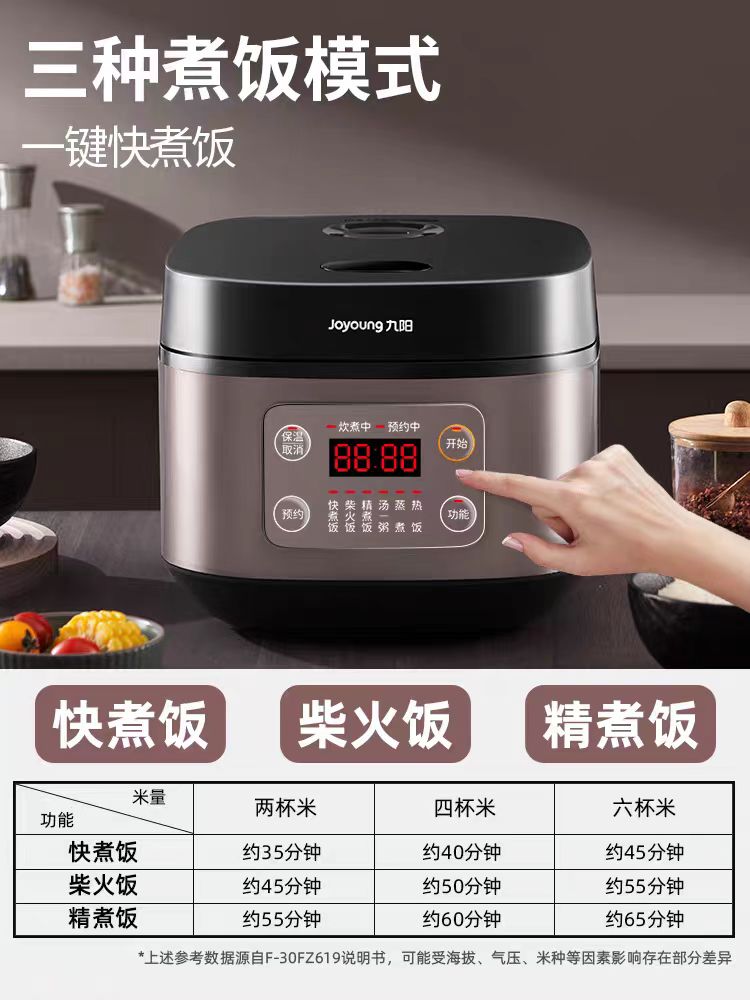 国货九阳电饭煲3L 深栗棕色  型号：F-30FZ619