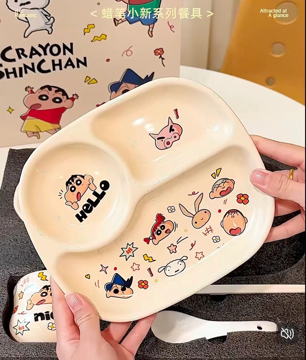 【摩登主妇&蜡笔小新】1人食早餐5件套 礼盒装