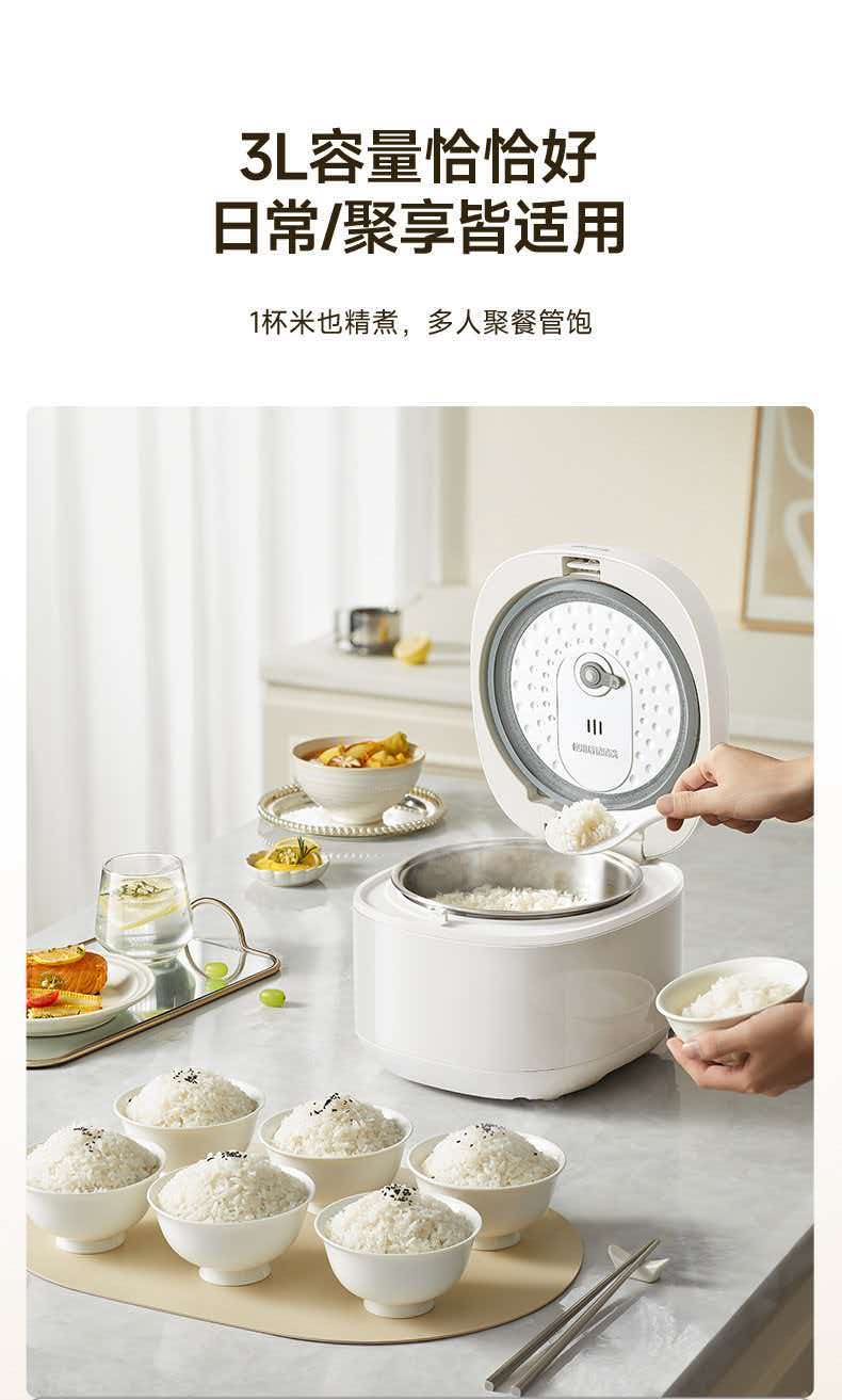 国货小熊电饭煲0涂层316不锈钢内胆 3L 型号:DFB-E30V5