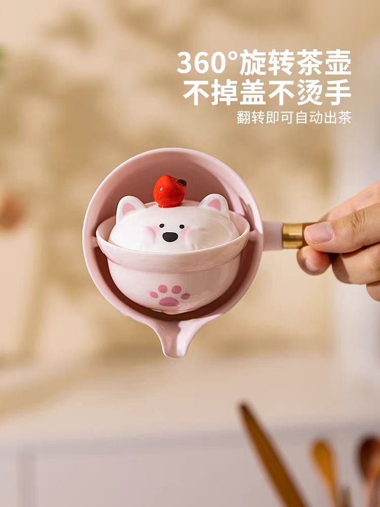 摩登主妇功夫旋转茶具礼盒套装