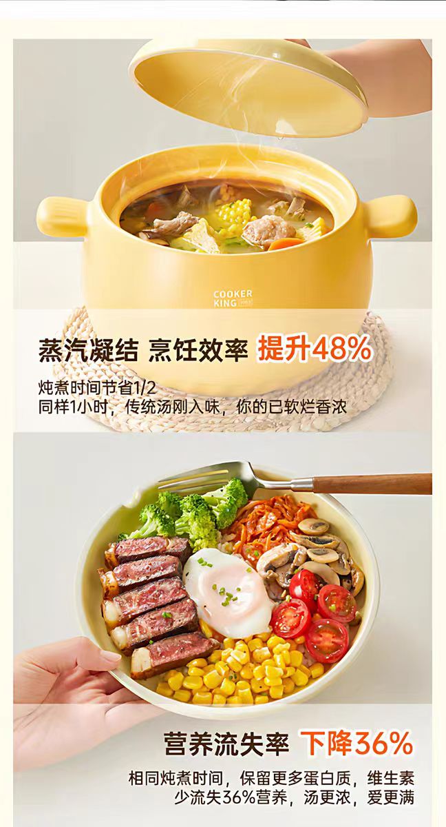 炊大皇陶瓷砂锅3.5L